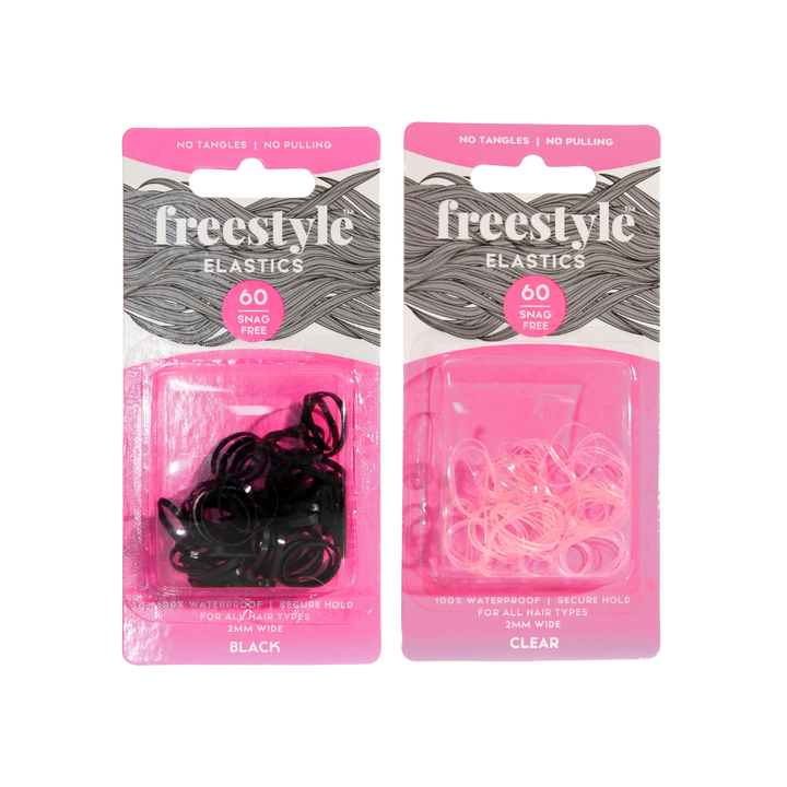 FREESTYLE Snag Free Elastics 2mm 60 Piece | 2mm 60 Piece, Various Colours