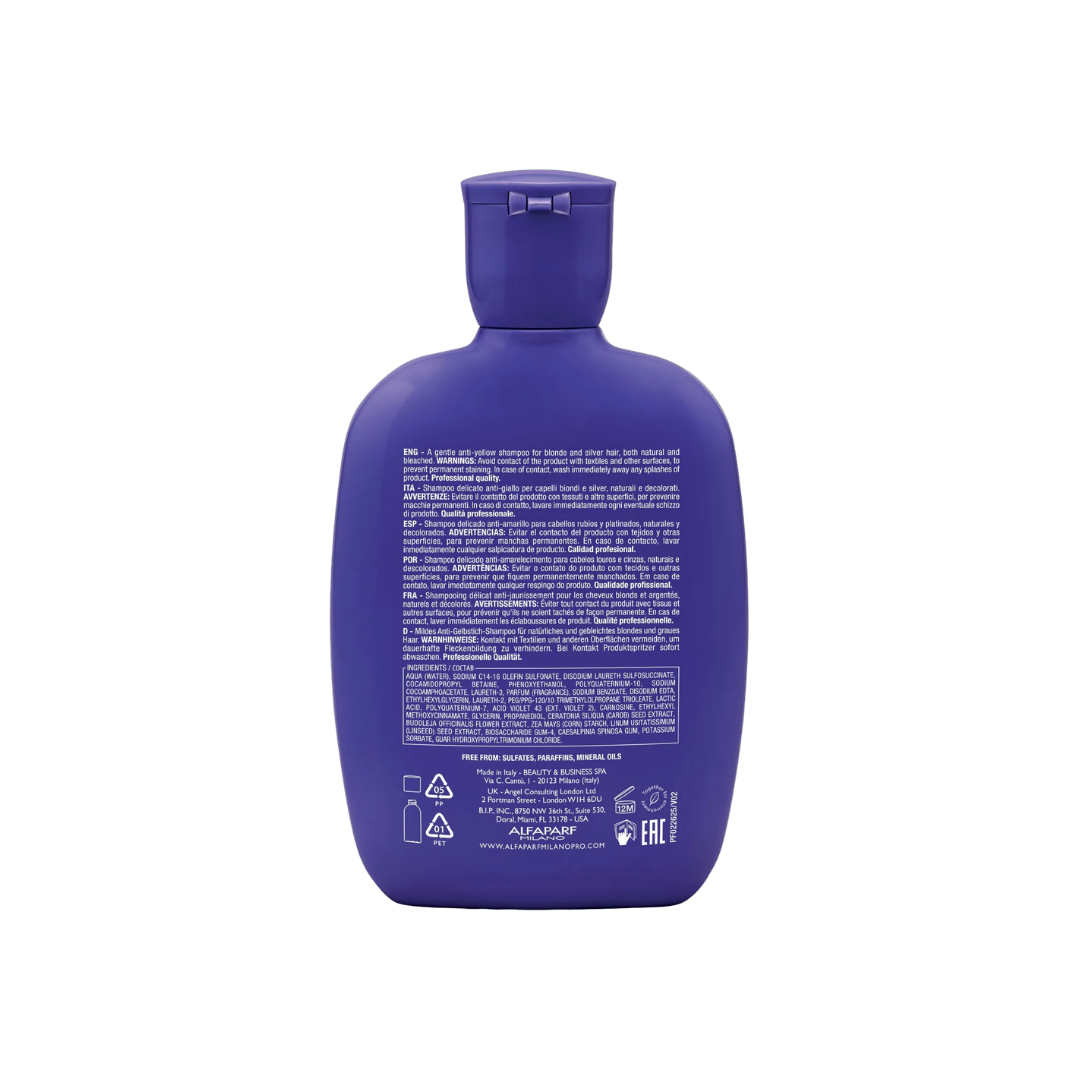 ALFAPARF MILANO SEMI DI LINO BLONDE ANTI YELLOW LOW SHAMPOO 250ML