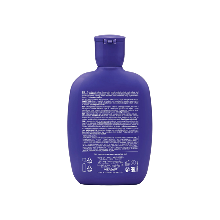 ALFAPARF MILANO SEMI DI LINO BLONDE ANTI YELLOW LOW SHAMPOO 250ML