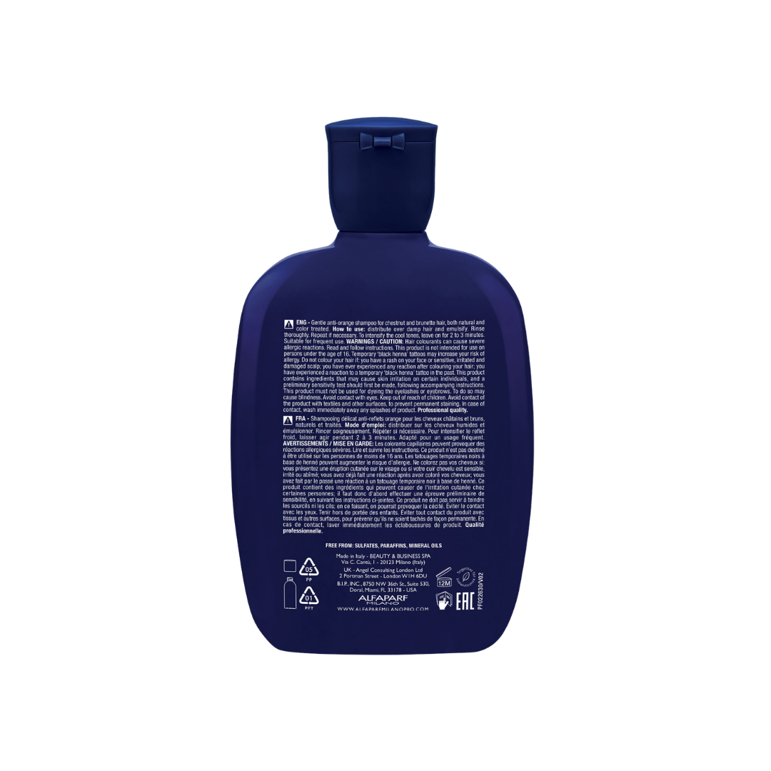 ALFAPARF MILANO SEMI DI LINO BRUNETTE ANTI ORANGE LOW SHAMPOO 250ML