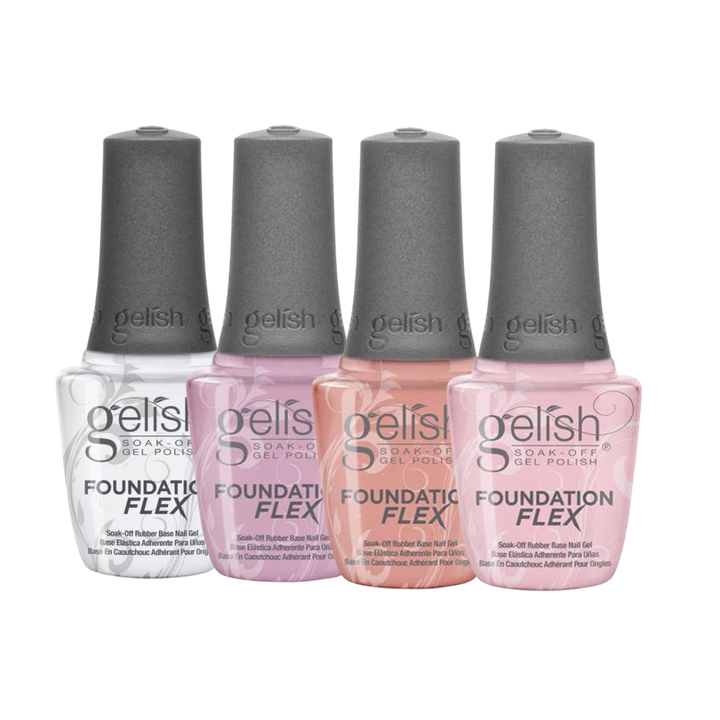 GELISH Foundation Flex 15ml Soak-Off Rubber Base Nail Gel | Various Colours