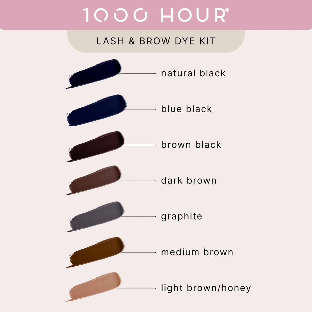 1000 HOUR Eyelash & Brow Dye Kit 12 Applications | Various Colours