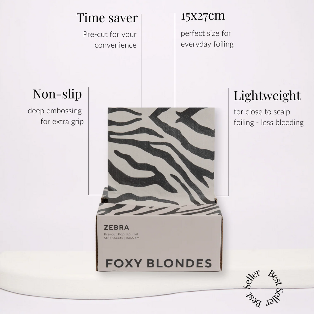 FOXY BLONDES ZEBRA POP UP FOIL - 15 X 27CM 500 SHEETS