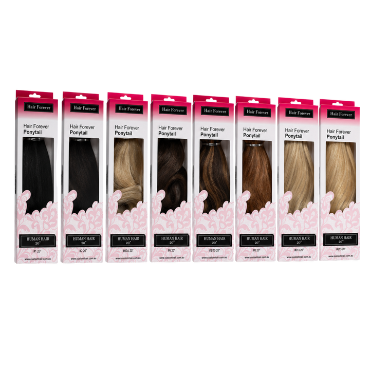 HAIR FOREVER Human Hair Pony Tail  |  Various Colours