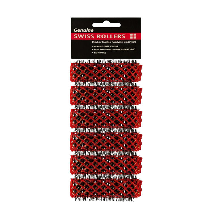 Swiss Brush Rollers  6 Pack  |  Various Sizes And Colours