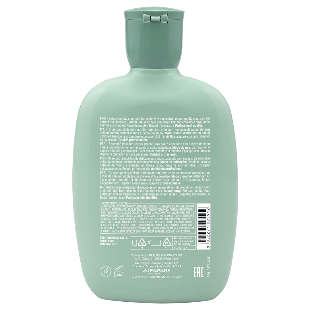 ALFAPARF MILANO SEMI DI LINO SCALP REBALANCE BALANCING LOW SHAMPOO 250ML