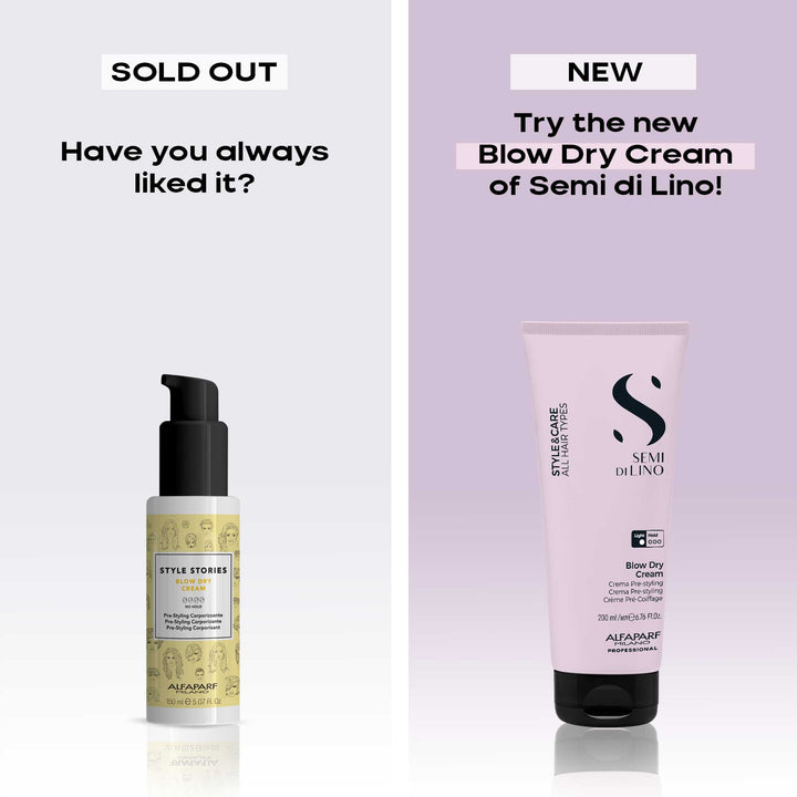 ALFAPARF MILANO SEMI DI LINO STYLE & CARE BLOW DRY CREAM 200ML