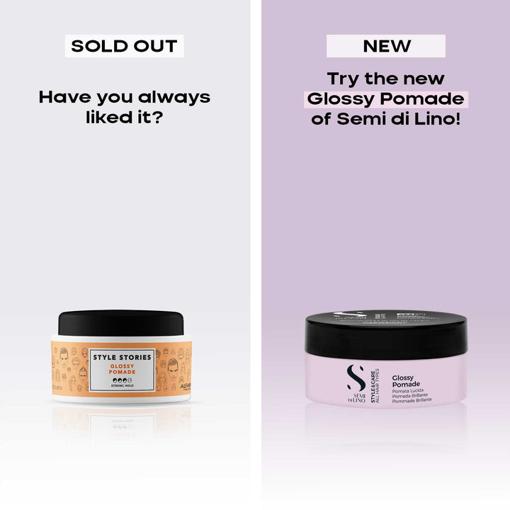 ALFAPARF MILANO SEMI DI LINO STYLE & CARE GLOSSY POMADE 90ML