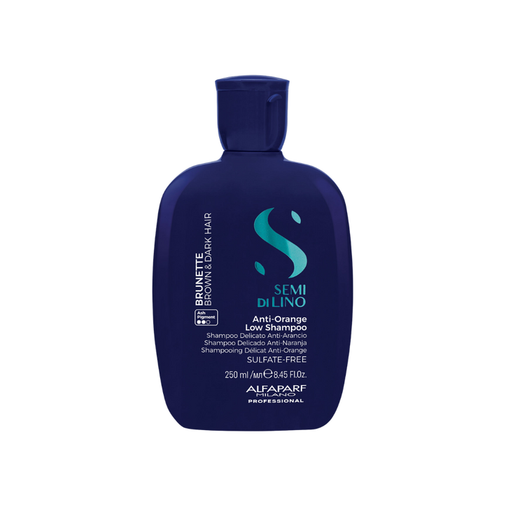 ALFAPARF MILANO SEMI DI LINO BRUNETTE ANTI ORANGE LOW SHAMPOO 250ML
