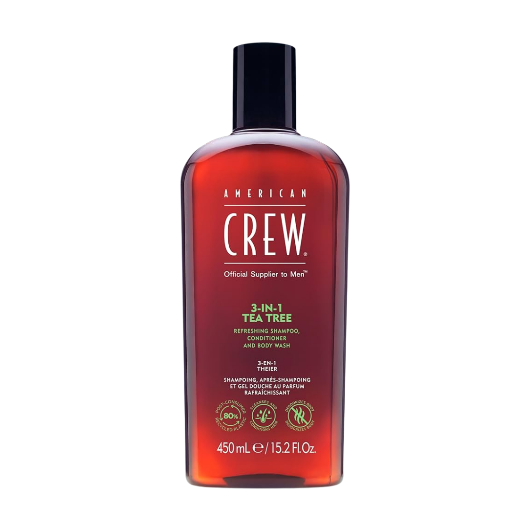 AMERICAN CREW 3-In-1 Tea Tree Shampoo, Conditioner And Body Wash  |  Various Sizes