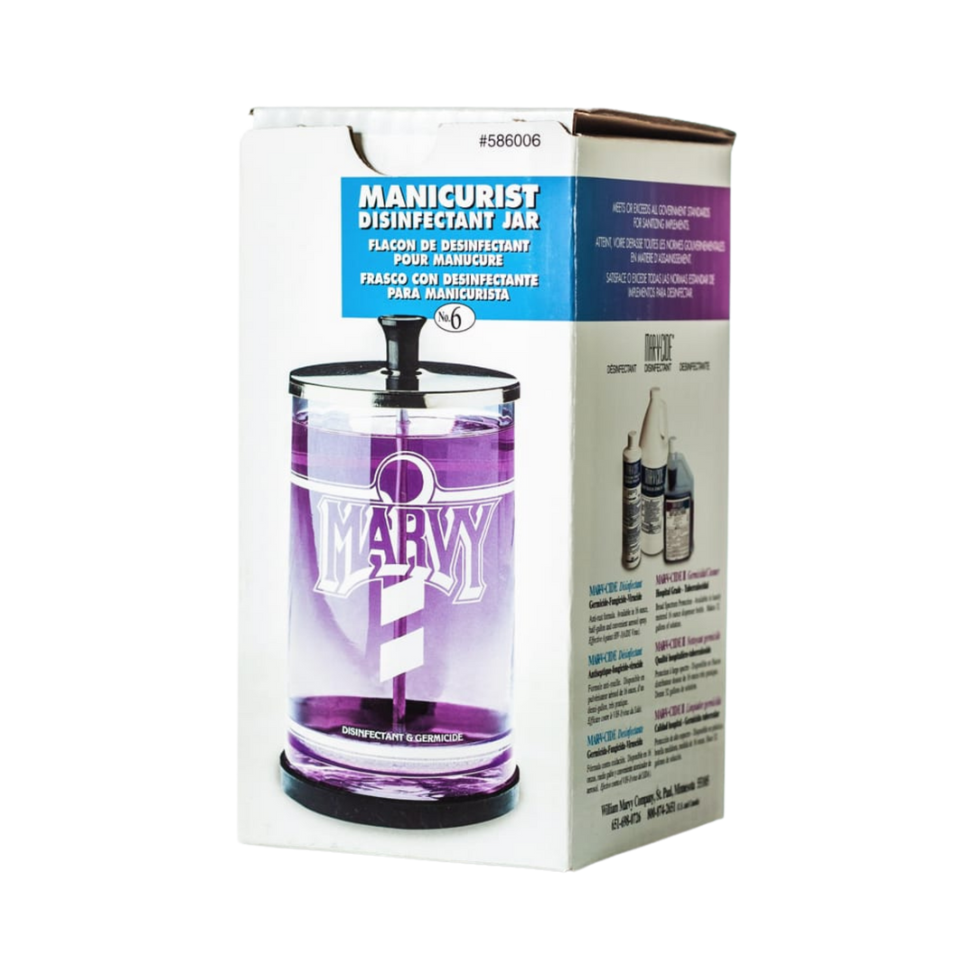 MARVY MANICURIST DISINFECTANT JAR 750ML GLASS JAR - SJ6