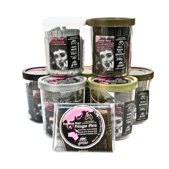 A M WILLIAMS 555 Bobby Pins 2"  -  |  200g, Various Colours