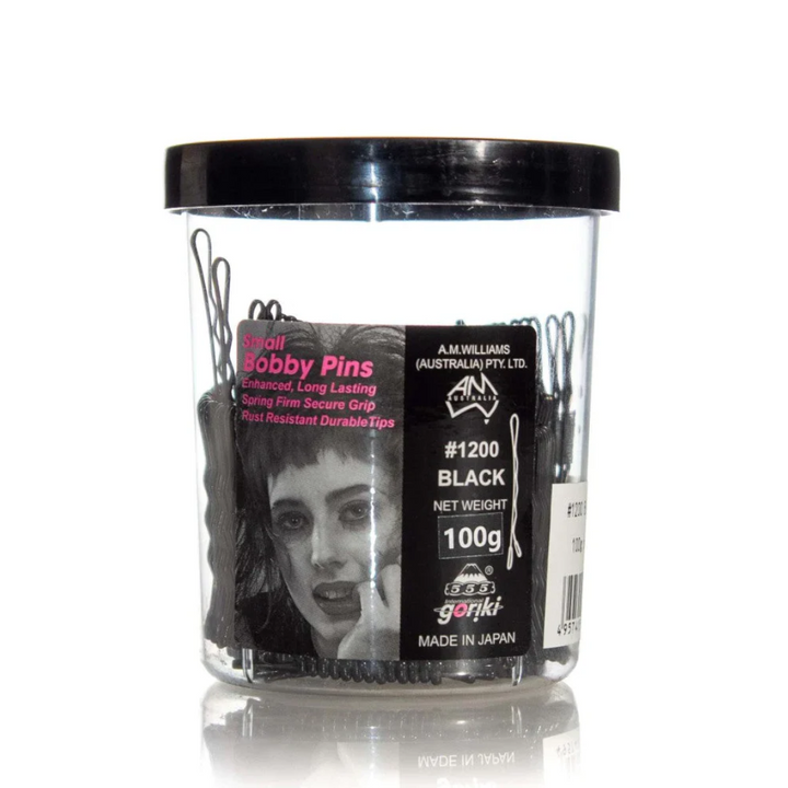 A M WILLIAMS 555 Small Bobby Pins 1.5"  -  |  100g, Various Colours
