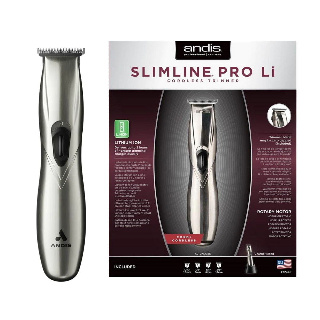 ANDIS SLIMLINE PRO LI CORDLESS TRIMMER - CHROME