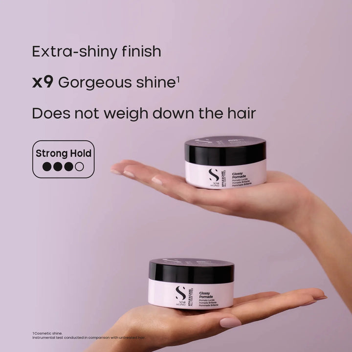 ALFAPARF MILANO SEMI DI LINO STYLE & CARE GLOSSY POMADE 90ML