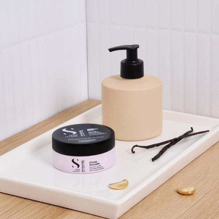 ALFAPARF MILANO SEMI DI LINO STYLE & CARE GLOSSY POMADE 90ML