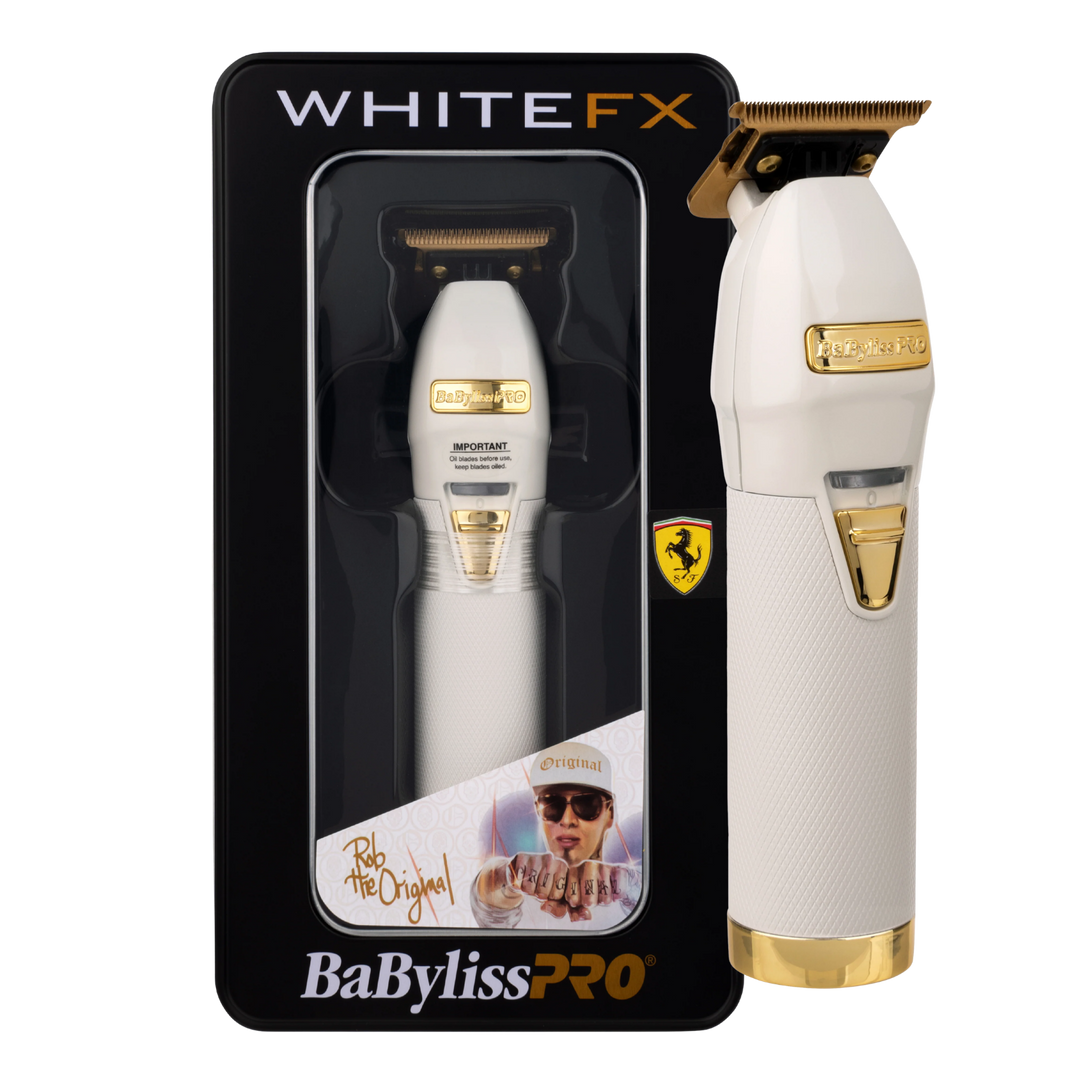 BABYLISS PRO WHITE FX TRIMMER WITH EXPOSED T-BLADE - ROB THE ORIGINAL