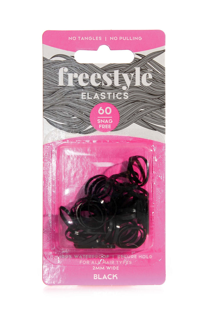 FREESTYLE Snag Free Elastics 2mm 60 Piece | Various Colours