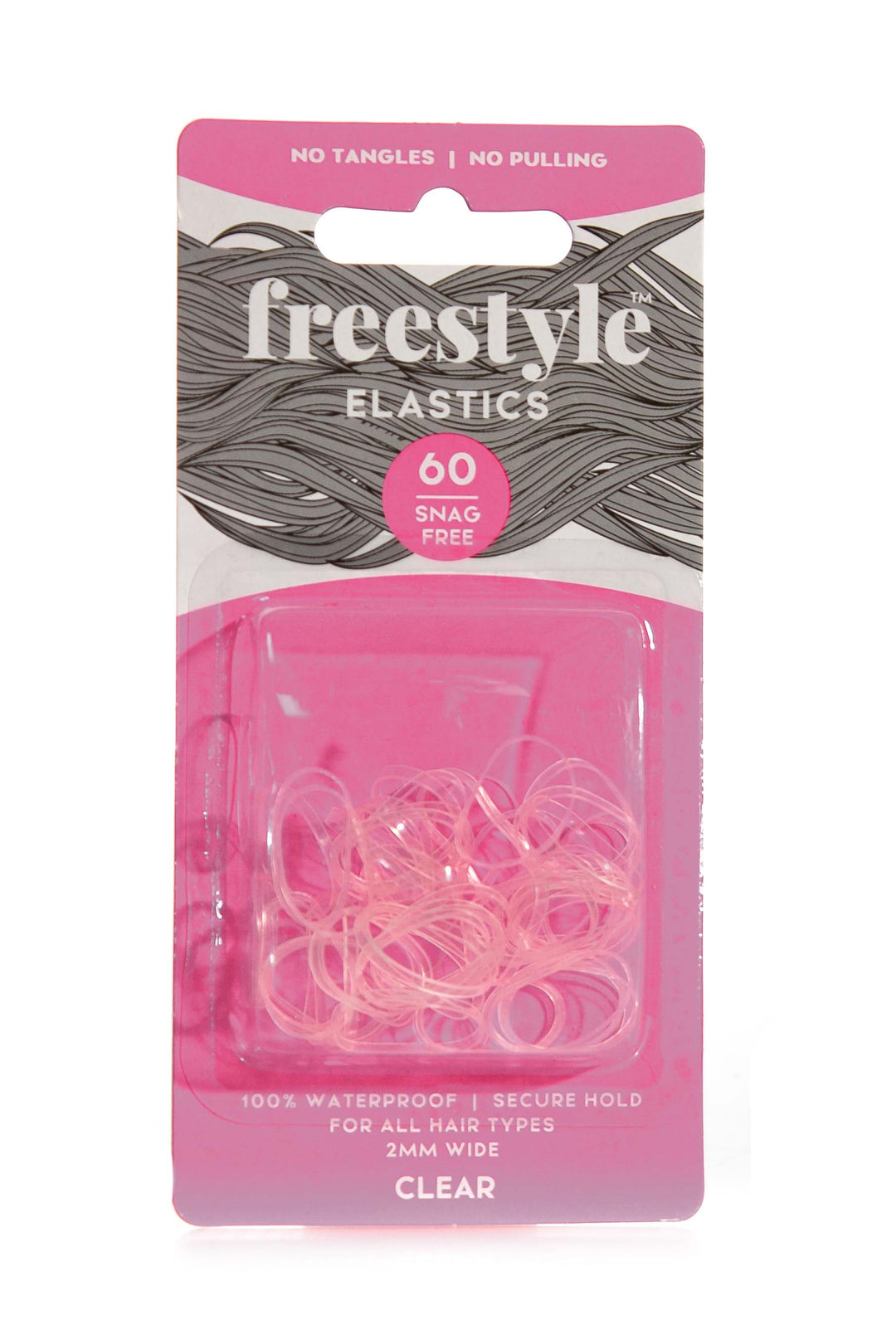 FREESTYLE Snag Free Elastics 2mm 60 Piece | Various Colours