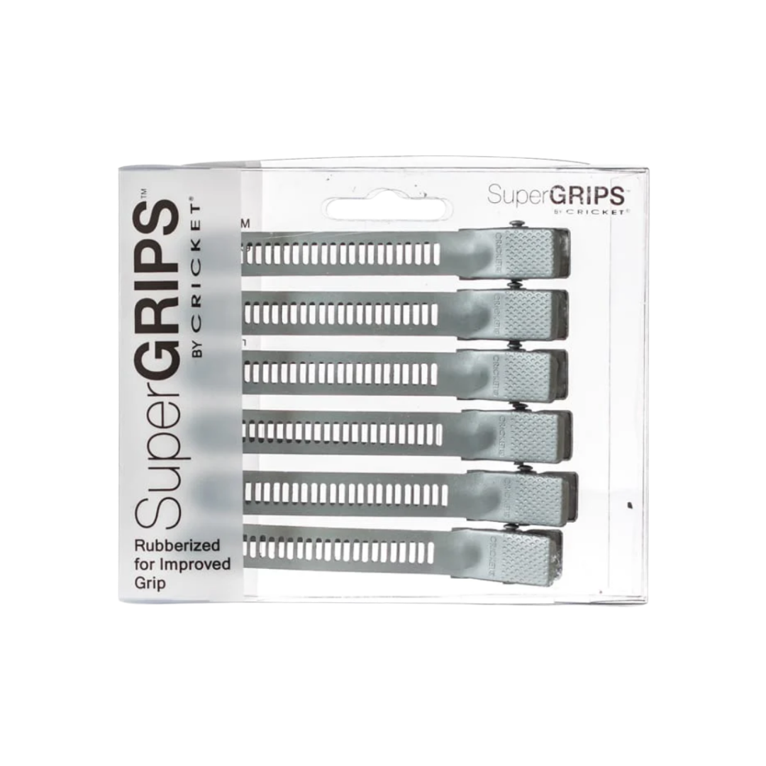 CRICKET SUPER GRIPS 6 PIECE SILVER