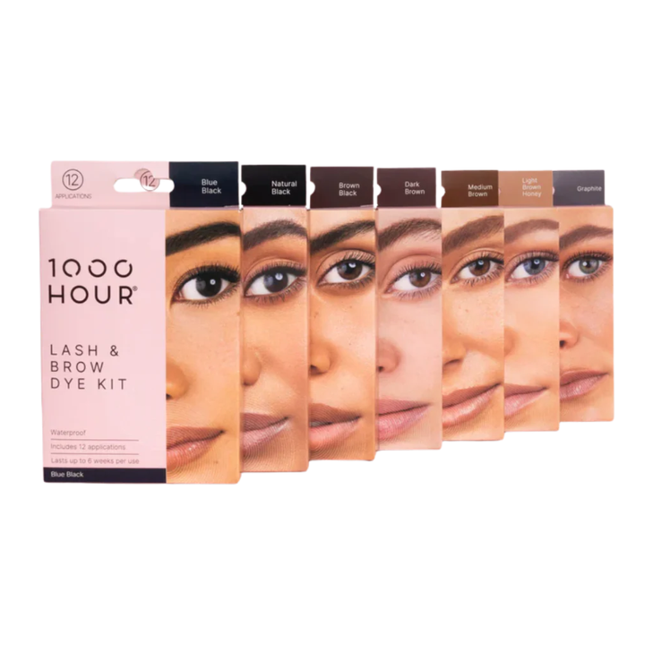 1000 HOUR Eyelash & Brow Dye Kit 12 Applications | Various Colours