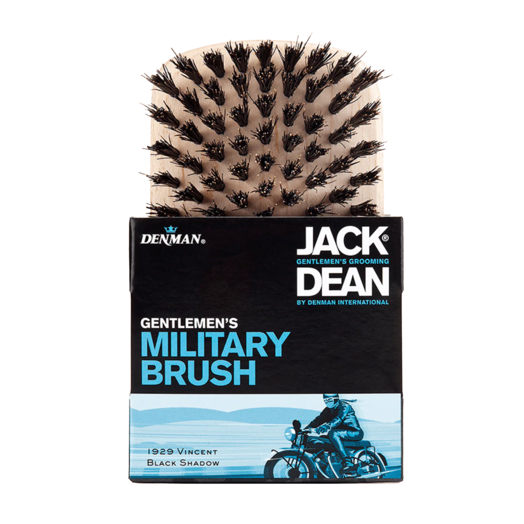 DENMAN JACK DEAN BEECHWOOD NATURAL BRISTLE MILITARY BRUSH