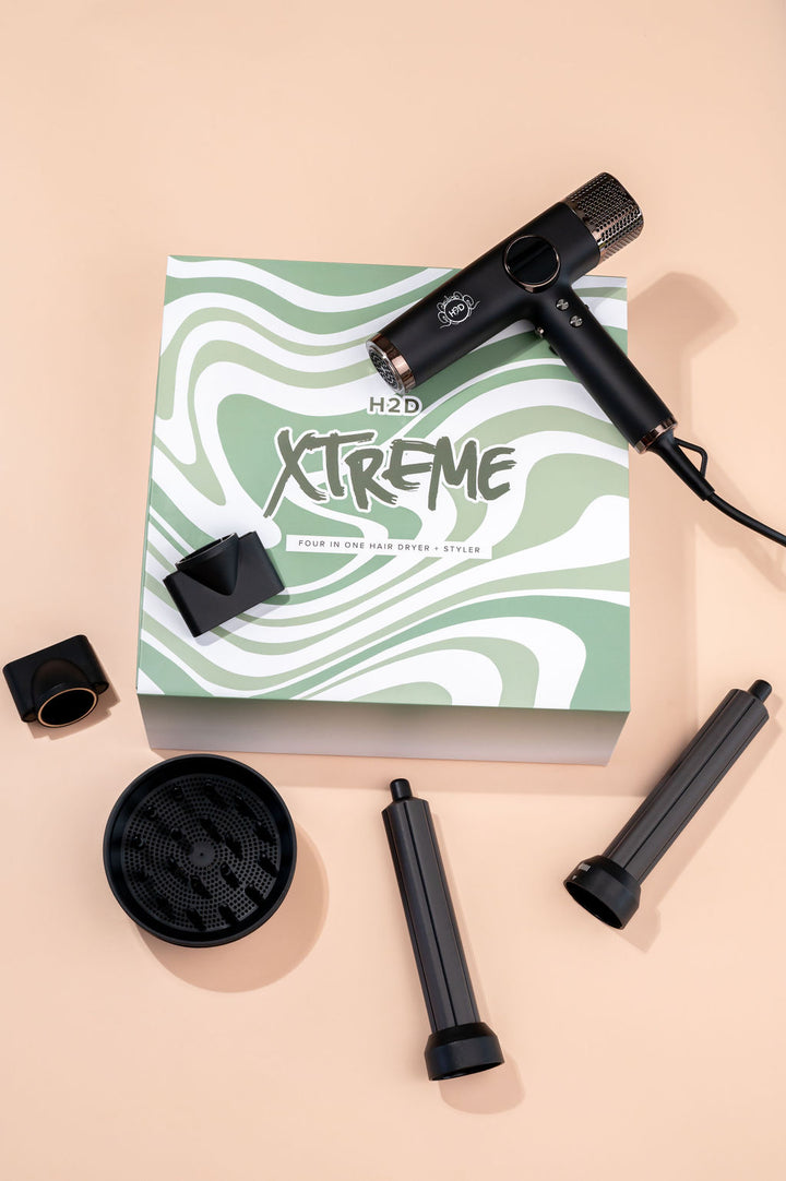 H2D XTREME FOUR IN ONE HAIR DRYER + STYLER BLACK