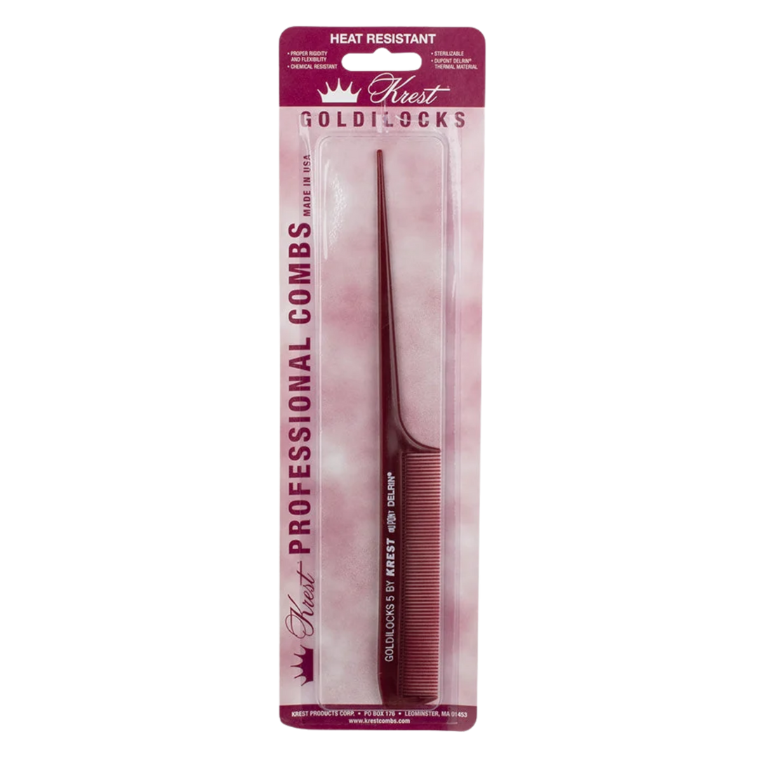 KREST GOLDILOCKS NO. 5 REGULAR PLASTIC TAIL COMB - 21.5CM