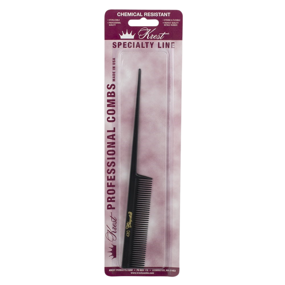 KREST CLEOPATRA 430 WIDE TEETH TAIL COMB BLACK