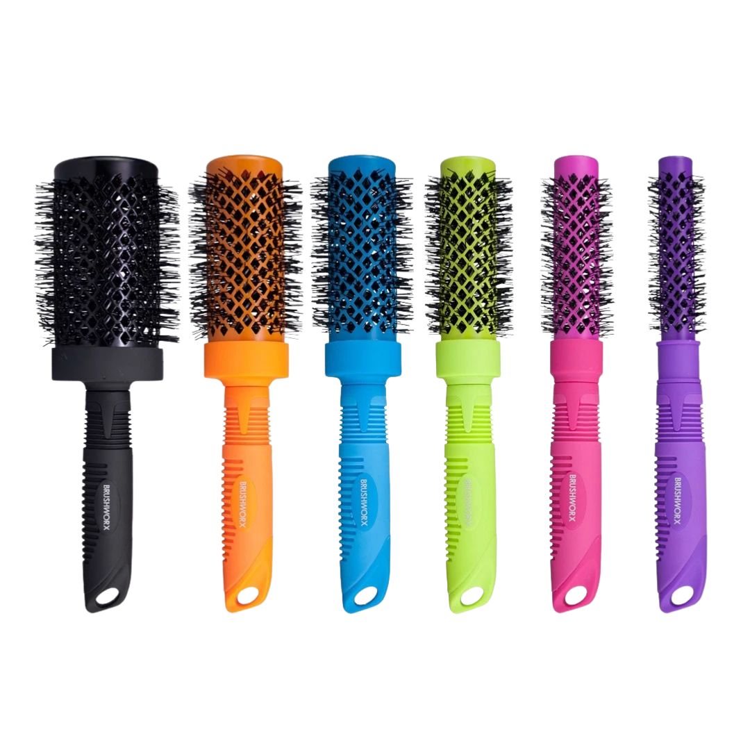 BRUSHWORX HOT TUBE RADIAL HAIR BRUSH SET 6 PACK