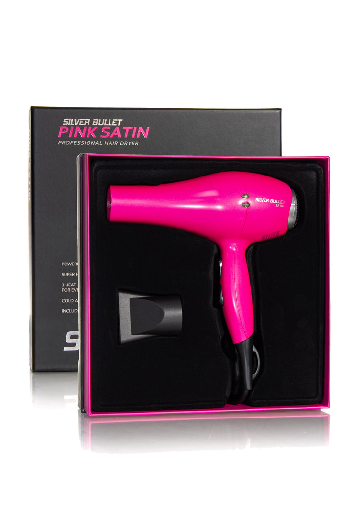 SILVER BULLET PINK SATIN PROFESSIONAL HAIR DRYER