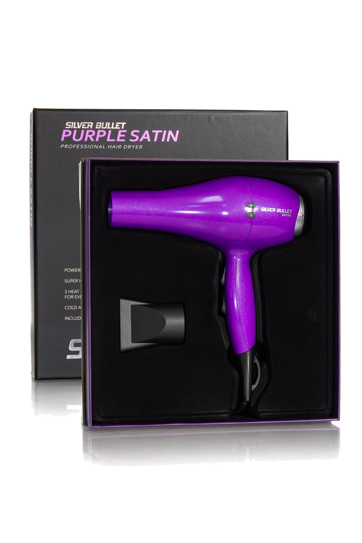 SILVER BULLET PURPLE SATIN PROFESSIONAL HAIR DRYER