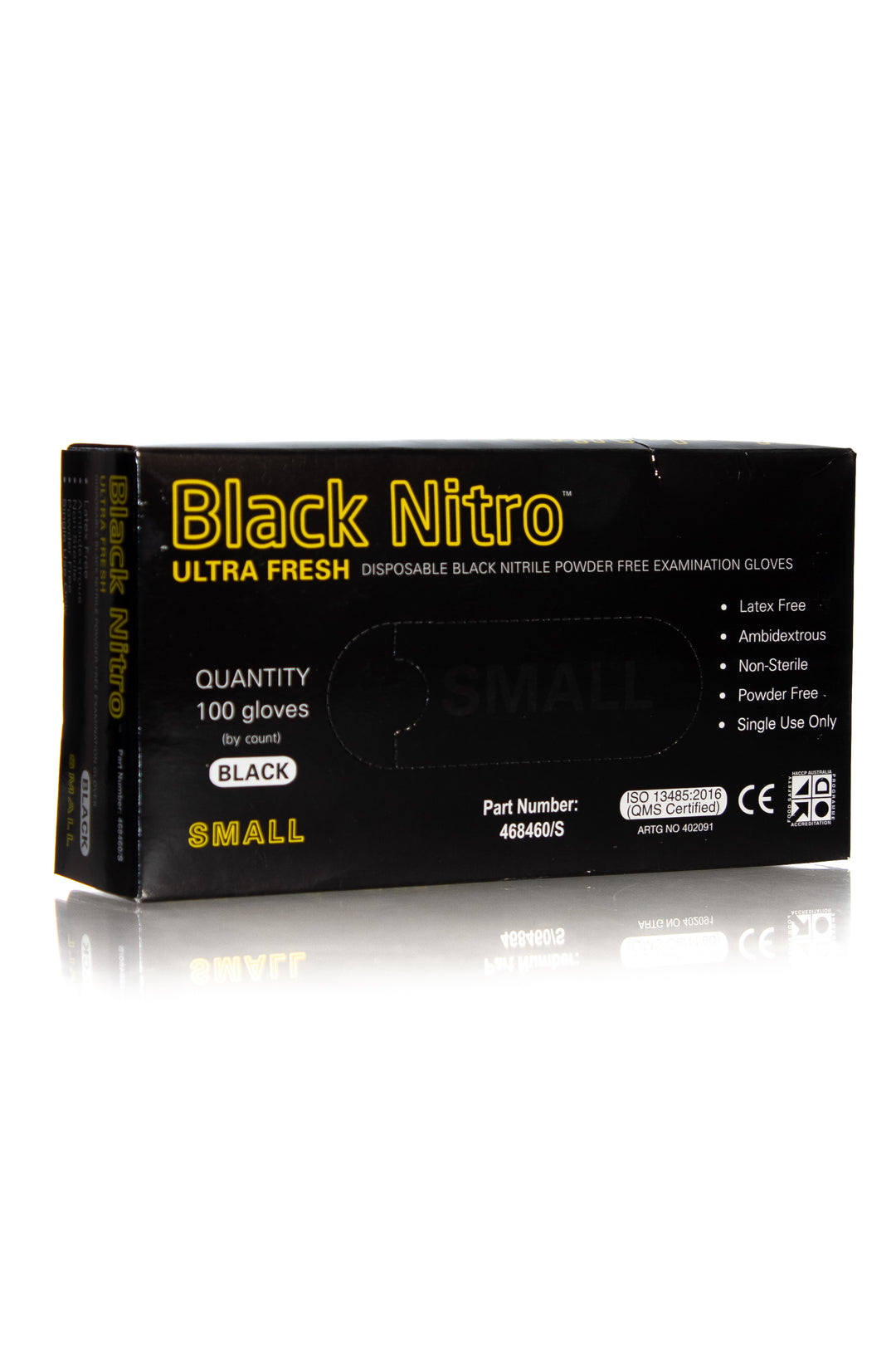 BLACK GLOVE NITRILE BLACK NITRO SMALL 100 P/BOX