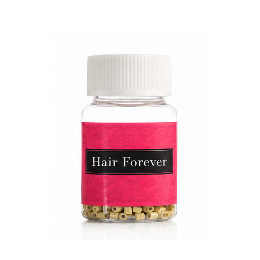 HAIR FOREVER Silicone Beads 500 Pack  |  Various Colours