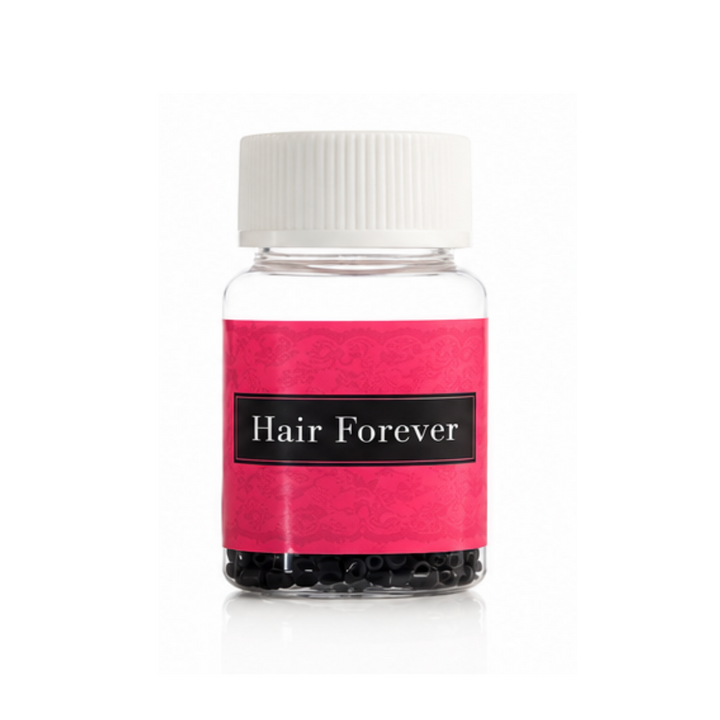 HAIR FOREVER Silicone Beads 500 Pack  |  Various Colours