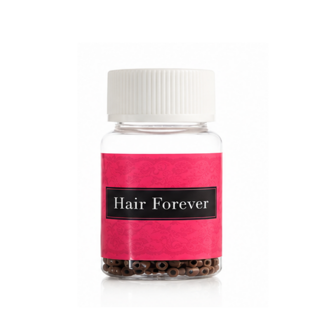 HAIR FOREVER Silicone Beads 500 Pack  |  Various Colours