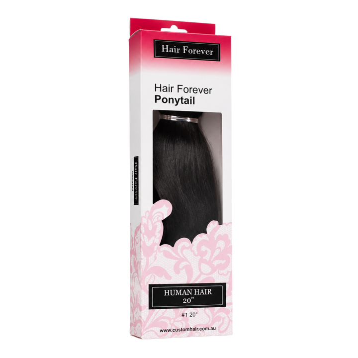 HAIR FOREVER Human Hair Pony Tail  |  Various Colours