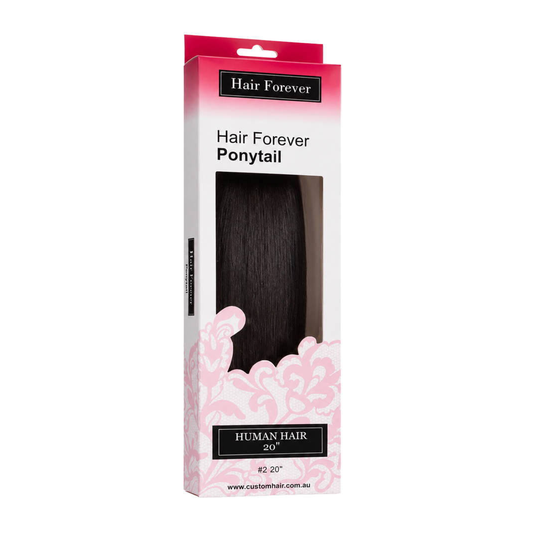 HAIR FOREVER Human Hair Pony Tail  |  Various Colours