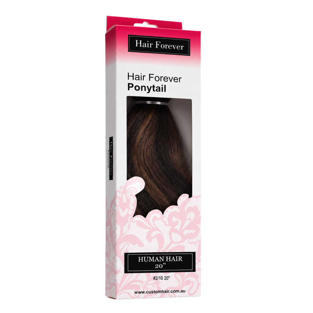 HAIR FOREVER Human Hair Pony Tail  |  Various Colours