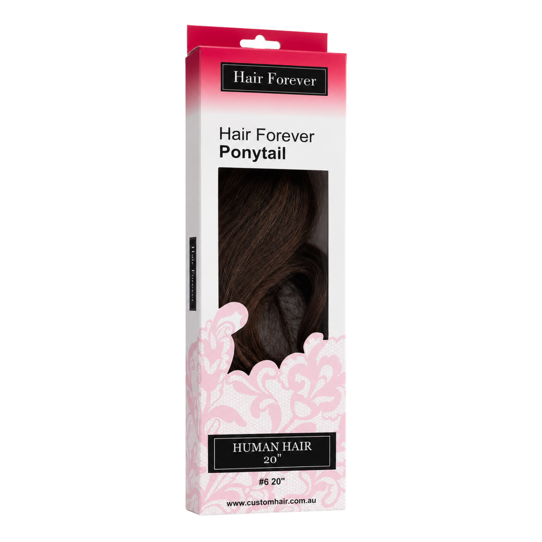HAIR FOREVER Human Hair Pony Tail  |  Various Colours