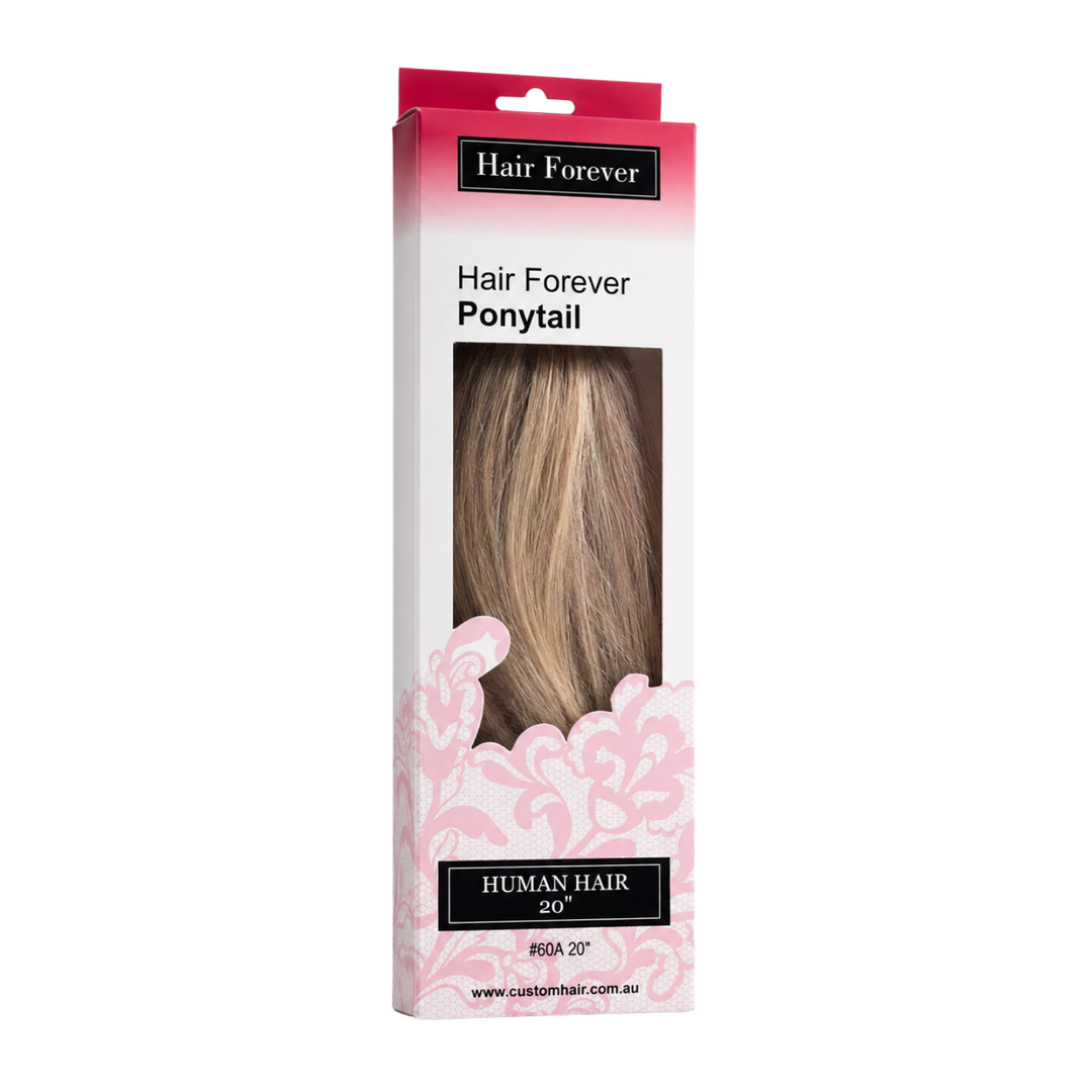 HAIR FOREVER Human Hair Pony Tail  |  Various Colours