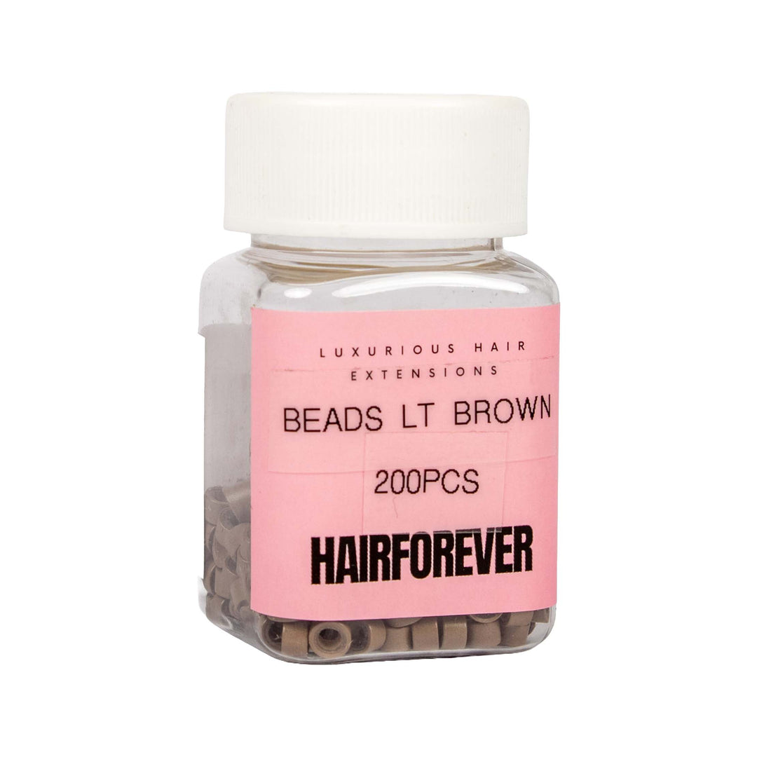 HAIR FOREVER Silicone Beads 200 Pack | Various Colours