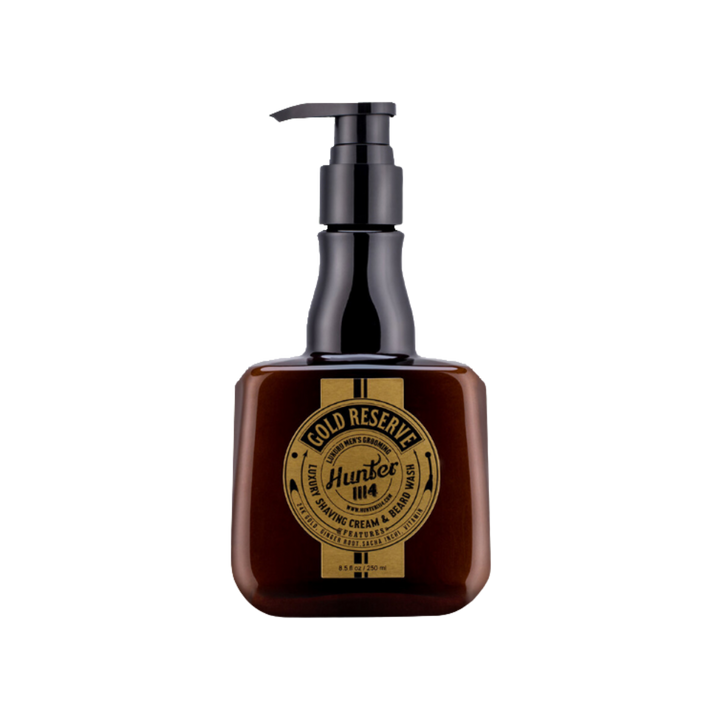 HUNTER 1114 Gold Reserve Luxury Shaving Cream & Beard Wash  |  Various Sizes