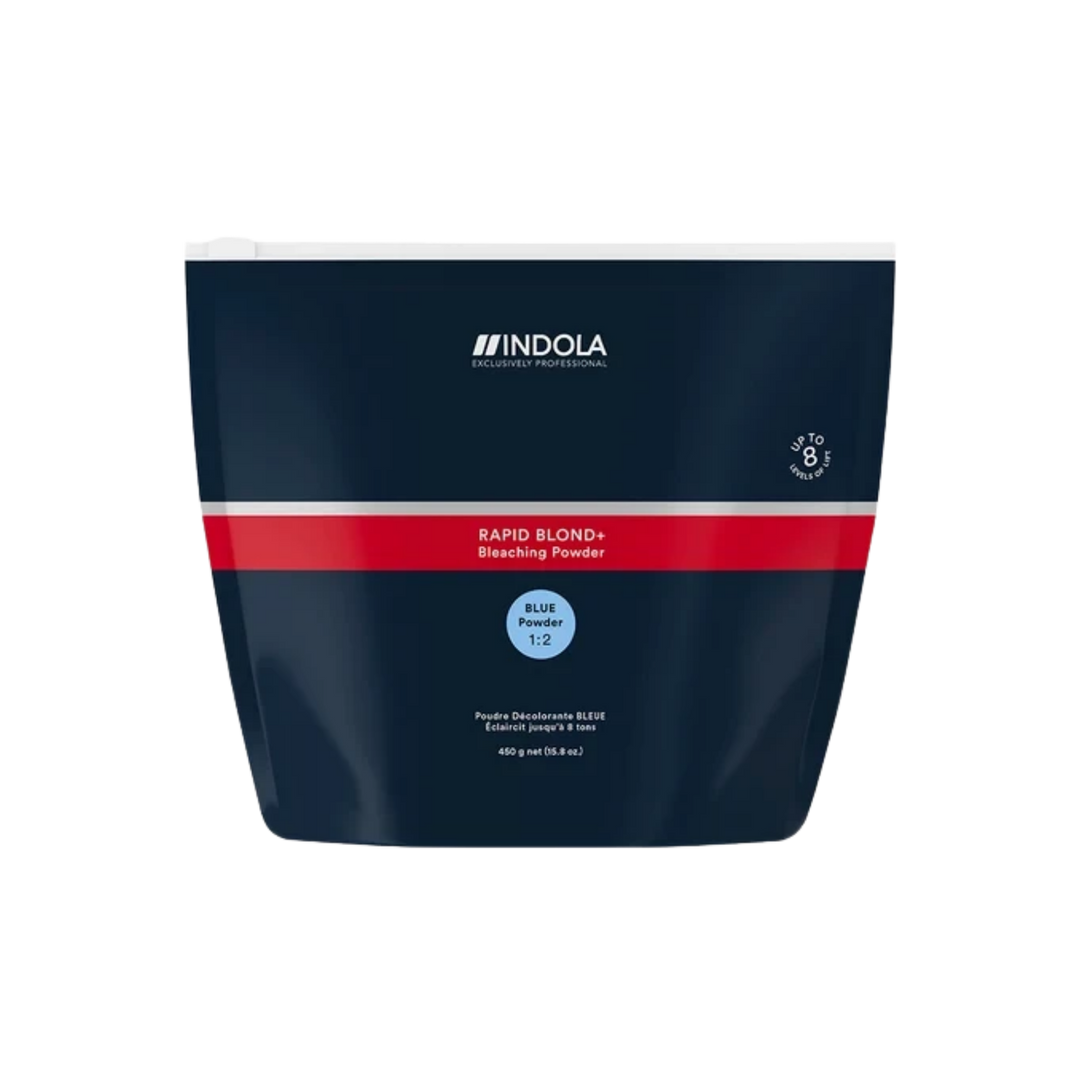 INDOLA RAPID BLOND+ WHITE BLEACHING POWDER DUST-REDUCED UP TO 8 LEVELS OF LIFT 450G BAG