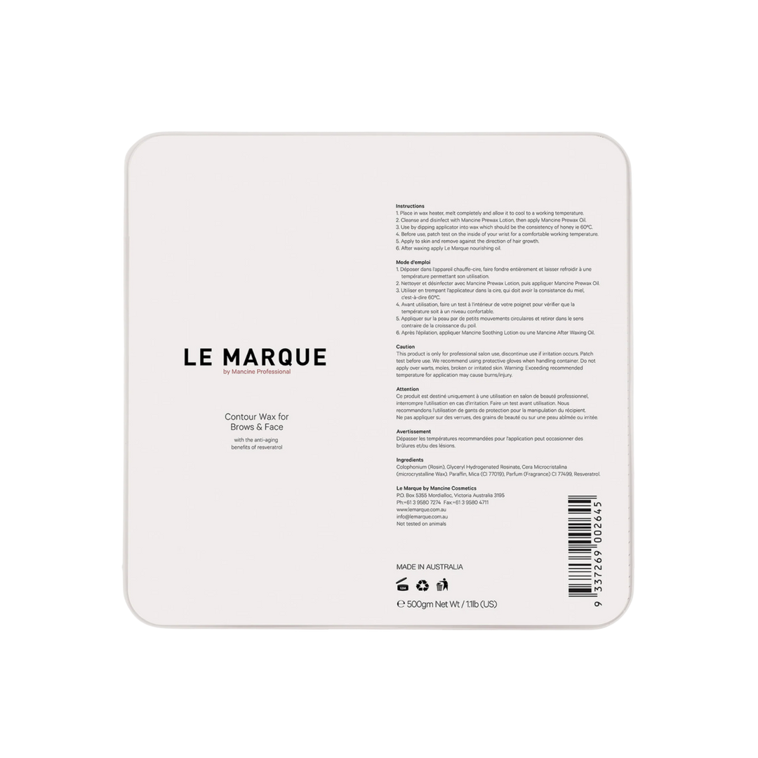 MANCINE PROFESSIONAL LE MARQUE CONTOUR HOT WAX FOR BROWS & FACE 500G