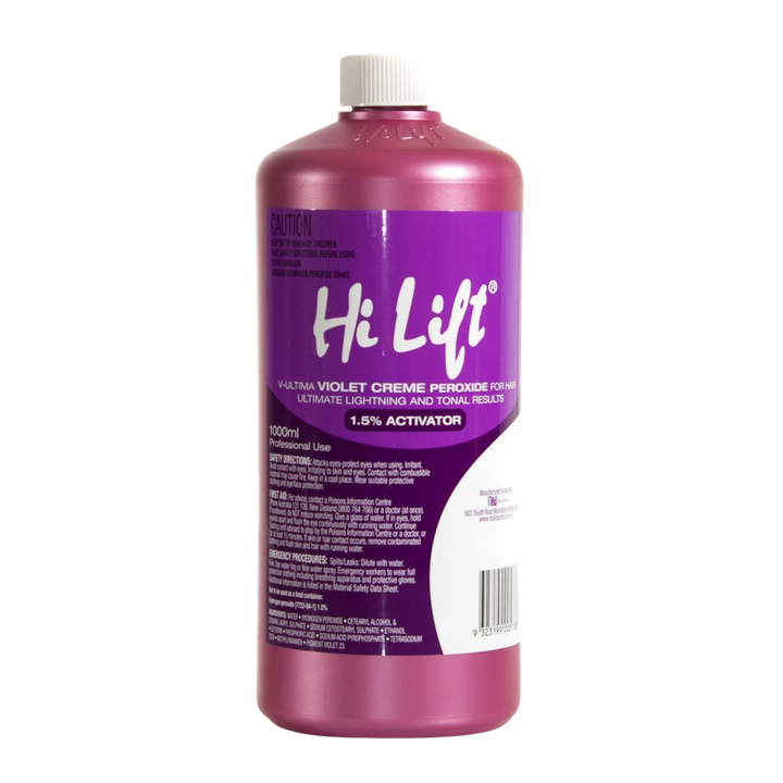 HI LIFT PROFESSIONAL Violet Creme Peroxide  |  1000ml, Various Colours
