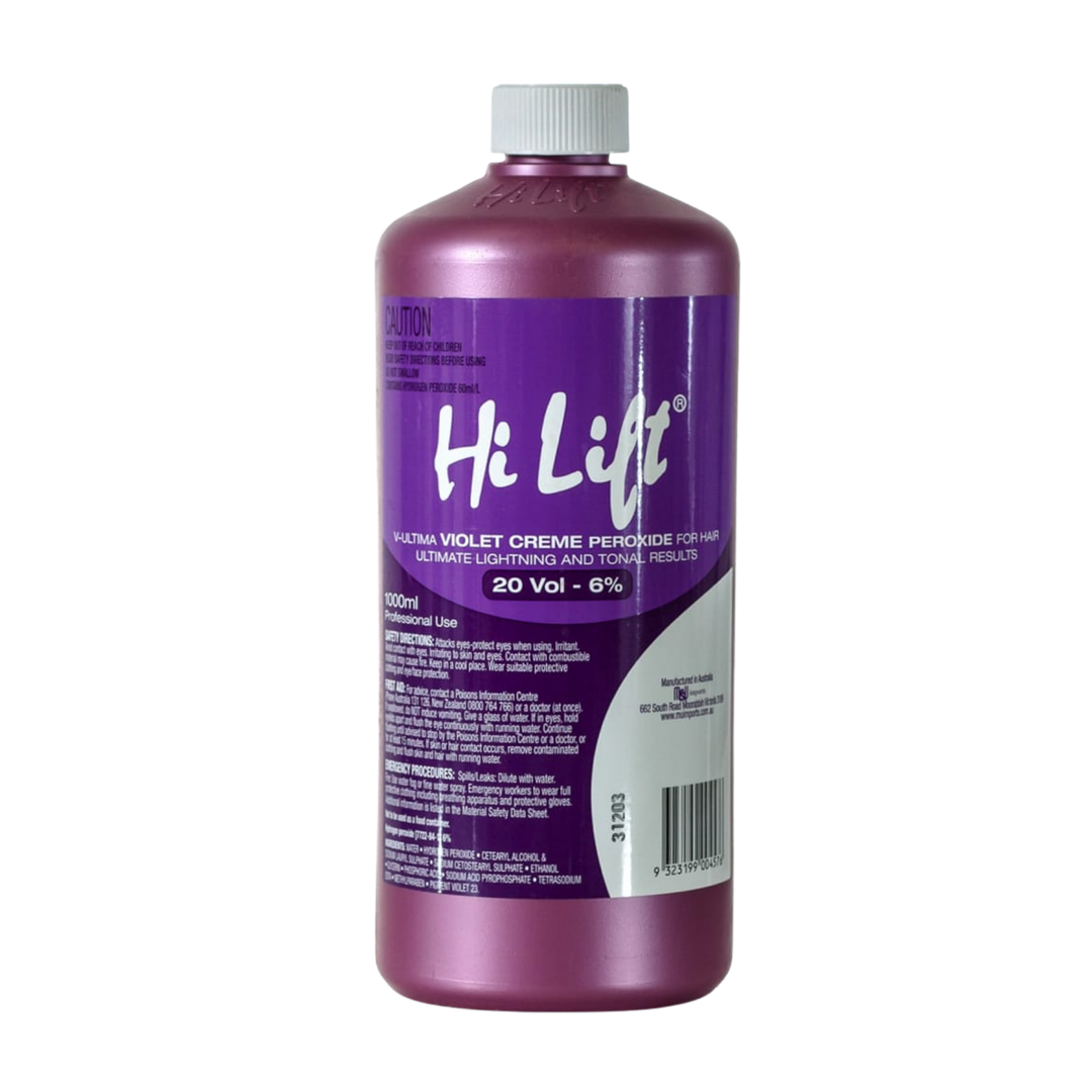 HI LIFT PROFESSIONAL Violet Creme Peroxide  |  1000ml, Various Colours