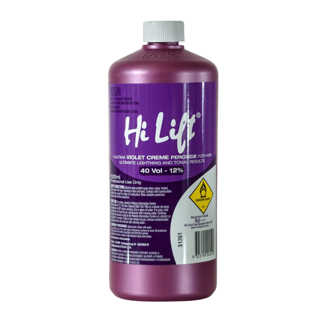 HI LIFT PROFESSIONAL Violet Creme Peroxide  |  1000ml, Various Colours