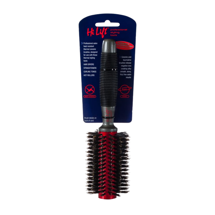 HI LIFT PROFESSIONAL Super Grip Ceramic Tourmaline 100% Boar Bristle Brush  |  Various Sizes