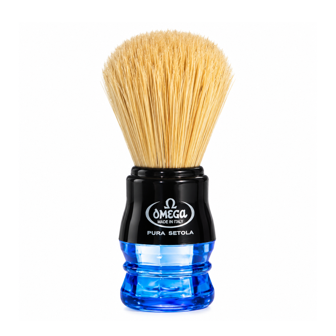OMEGA SHAVE BRUSH PURE BRISTLES COLORED